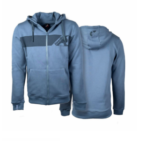 Hooded zip Blue